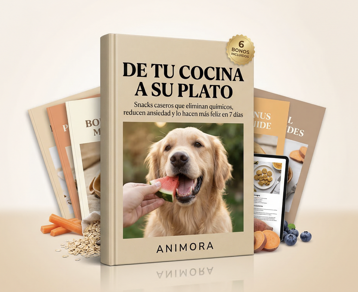 Ebook De Tu Cocina a Su Plato — ANIMORA — Snacks caseros para mascotas con 6 bonos incluidos